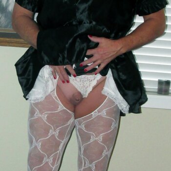 Sharigurl-Sissy-French-Maid-Uniform-Sissy-Clit-Exposed-Standing-350x350  
